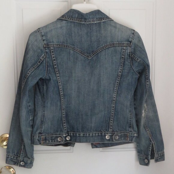 Vintage Gap 1969 Limited Edition Distressed Blue Denim Jean Jacket XS - Picture 2 of 16